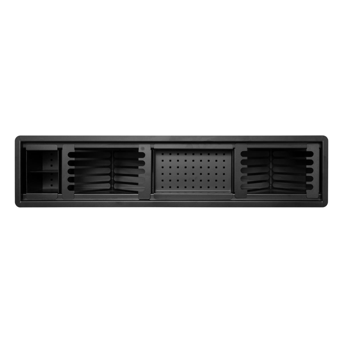 آبچکان توکار خطی 50 در 18 داسی مشکی کد DS05